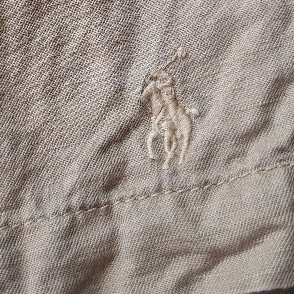 Polo Ralph Lauren Classic Fit Mens XL Beige Elastic Waist Shorts with Drawstring